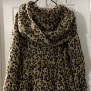 Steve Madden Leopard Print Coat (Skirted Trench, longer in the back)